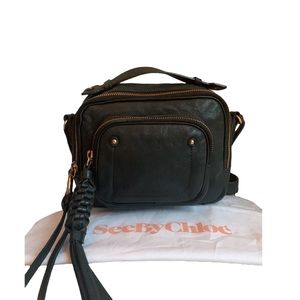See By Chloe Patti Camera Crossbody Shoulder Bag in Black Leather with Dust Bag